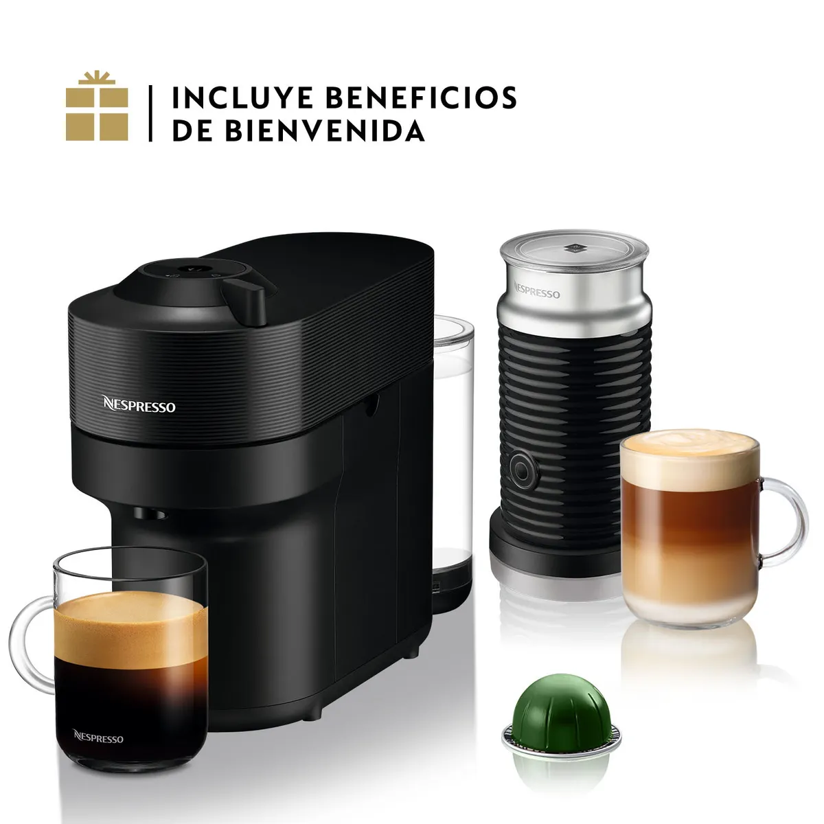 NESPRESSO - Cafetera con Cápsula Vertuo Pop Nespresso