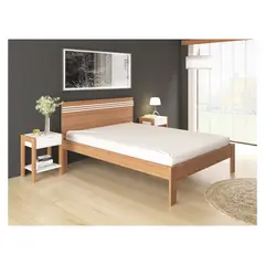 TECNOMOBILI - Cama 2 Plazas+2 Veladores Almendro