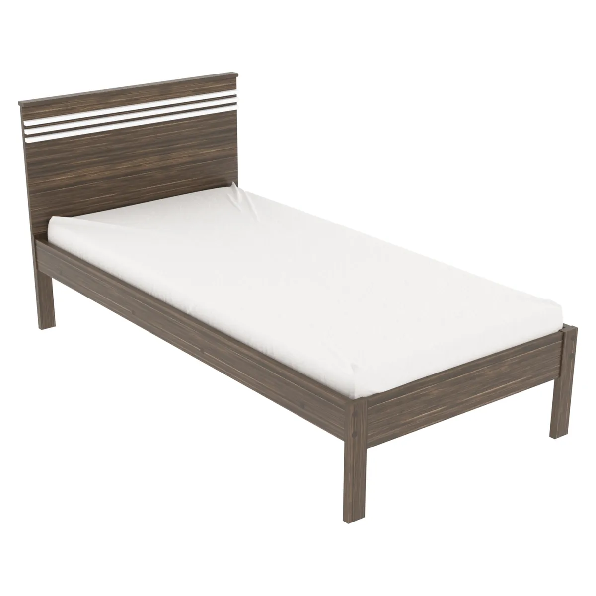 TECNOMOBILI - Cama 1 Plaza Nogal/Blanco Tecnomobili