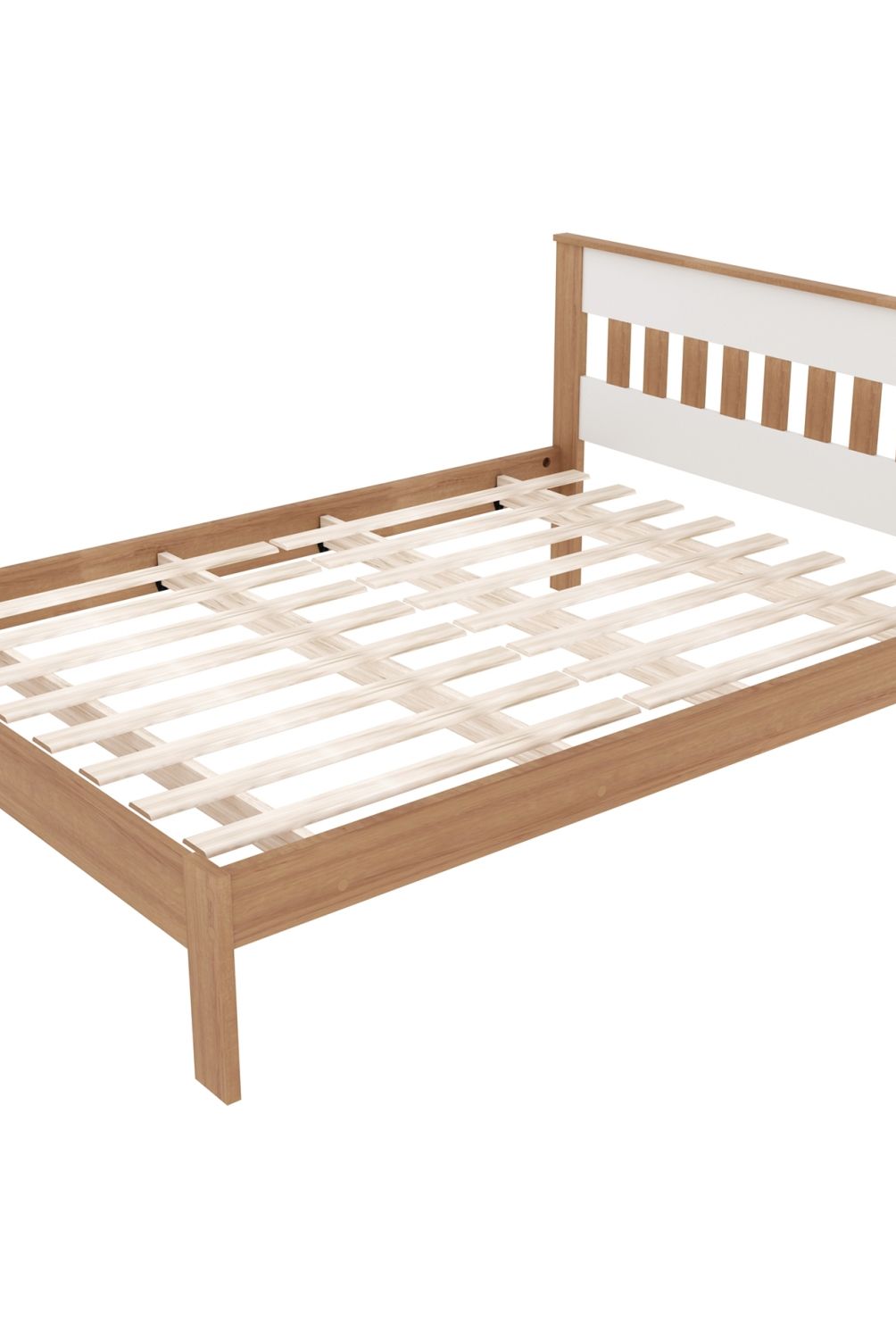 TECNOMOBILI - Cama 2 Plazas Almendro/Blanco Tecnomobili