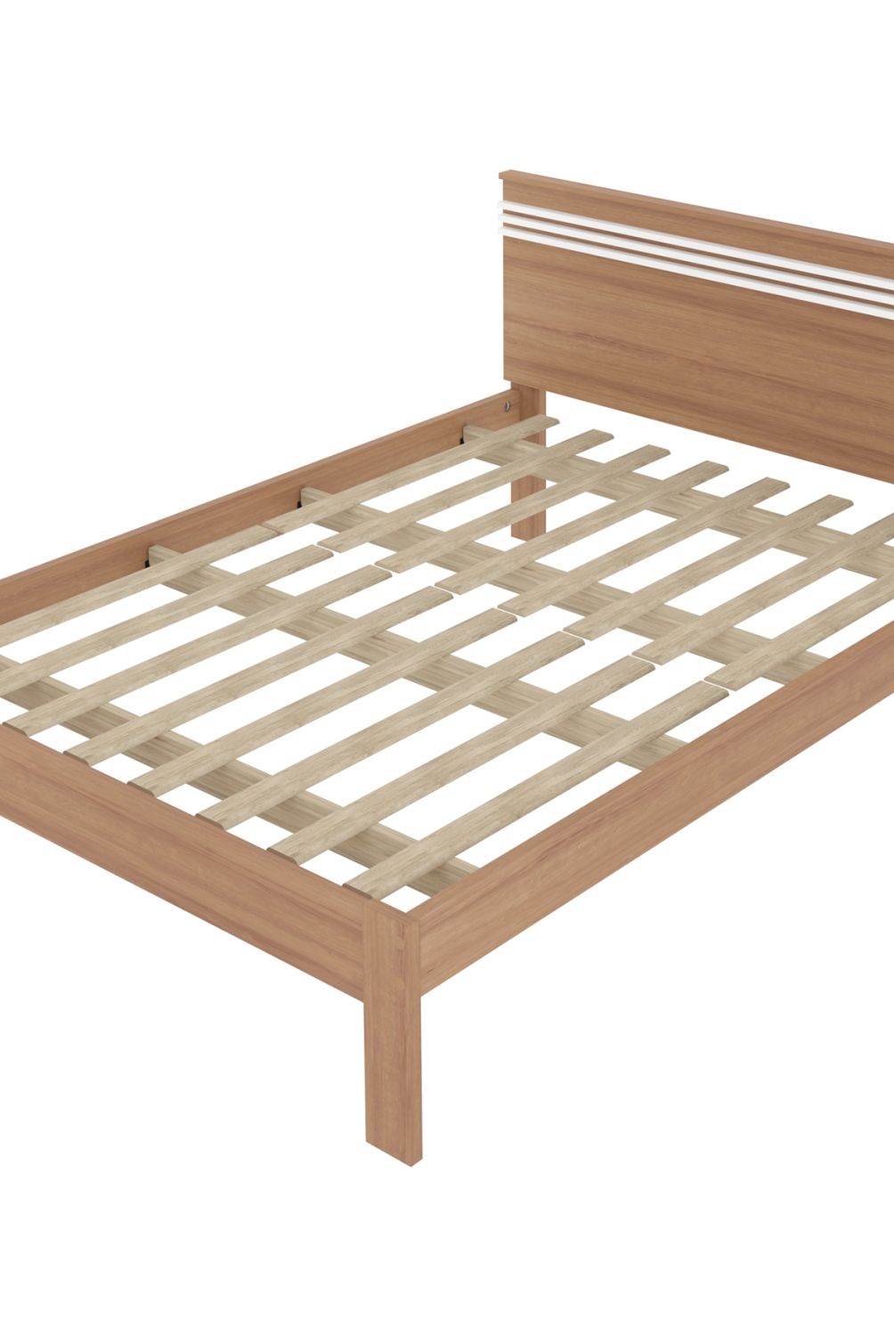 TECNOMOBILI - Cama 2 Plazas Almendro/Blanco Tecnomobili