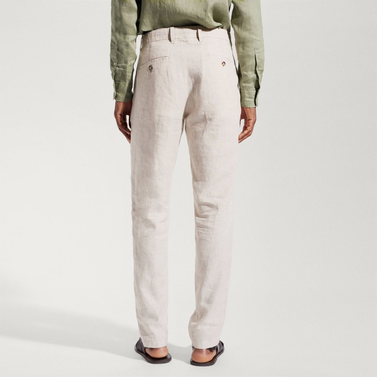 MANGO MAN - Pantalón Lino Hombre Mango Man
