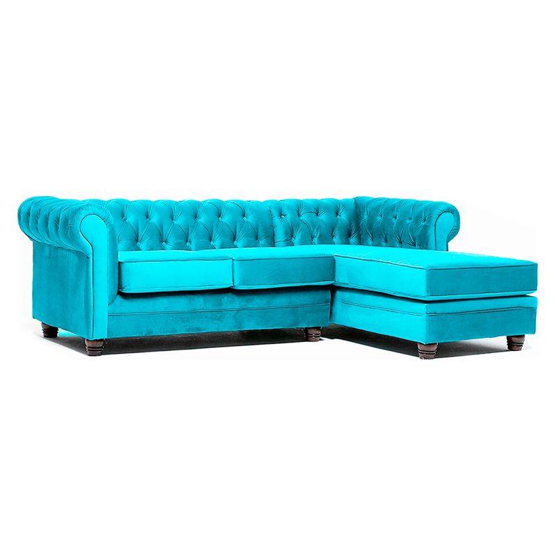 BARRA DESIGN - Sofá Seccional Derecho Velvet Capitone Barra Design