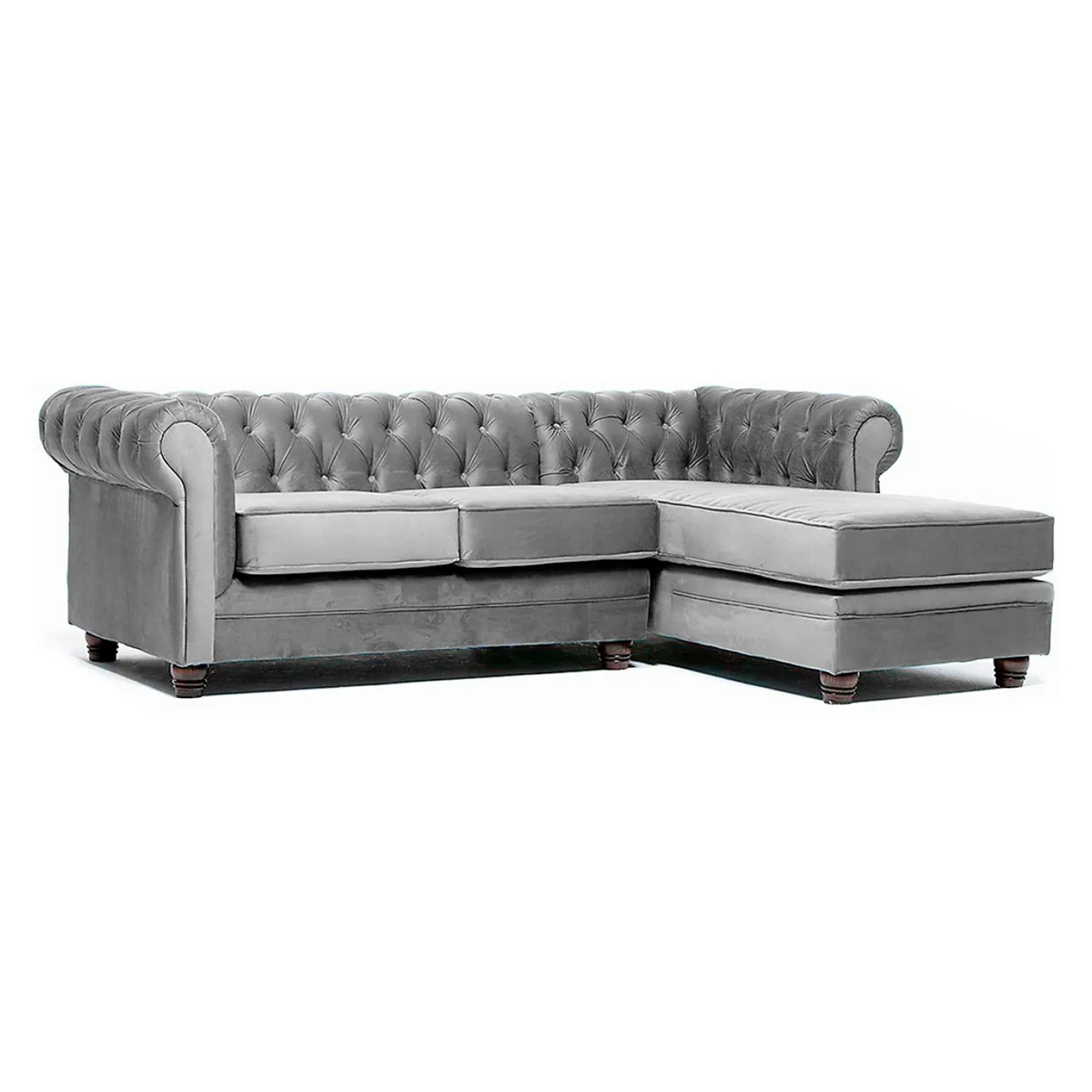 BARRA DESIGN - Sofá Seccional Derecho Velvet Capitone Barra Design