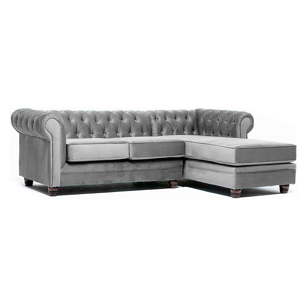 BARRA DESIGN - Sofá Seccional Derecho Velvet Capitone Barra Design