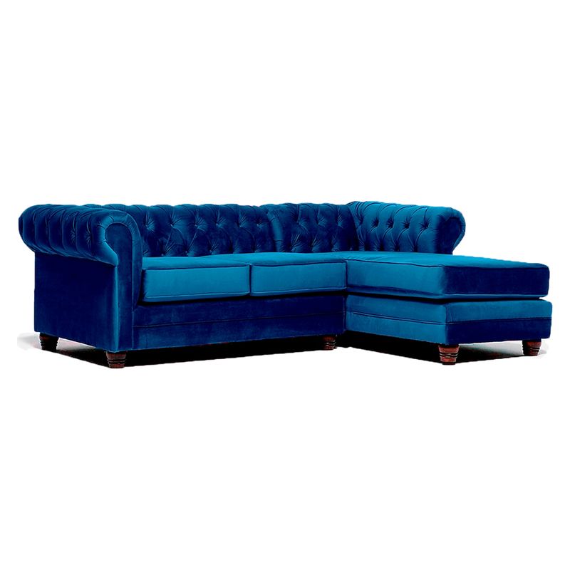 BARRA DESIGN - Sofá Seccional Derecho Velvet Capitone Barra Design