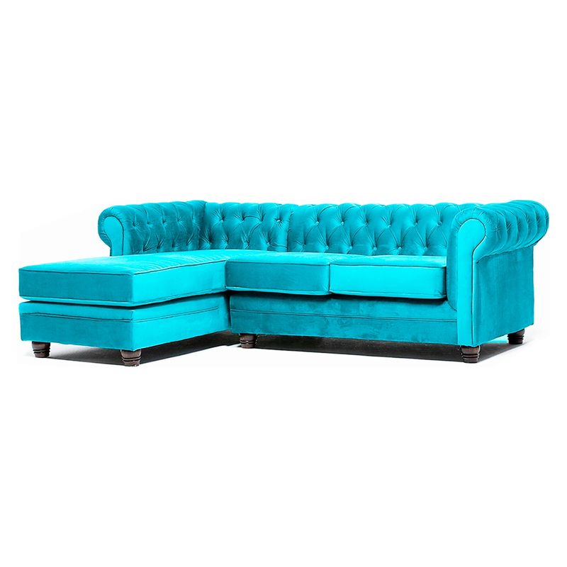 BARRA DESIGN - Sofá Seccional Izquierdo Velvet Capitone Barra Design