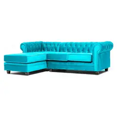 BARRA DESIGN - Sofá Seccional Izquierdo Velvet Capitone