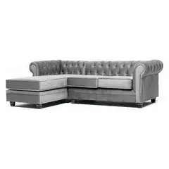 BARRA DESIGN - Sofá Seccional Izquierdo Velvet Capitone