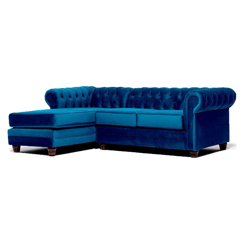 BARRA DESIGN - Sofá Seccional Izquierdo Velvet Capitone Barra Design
