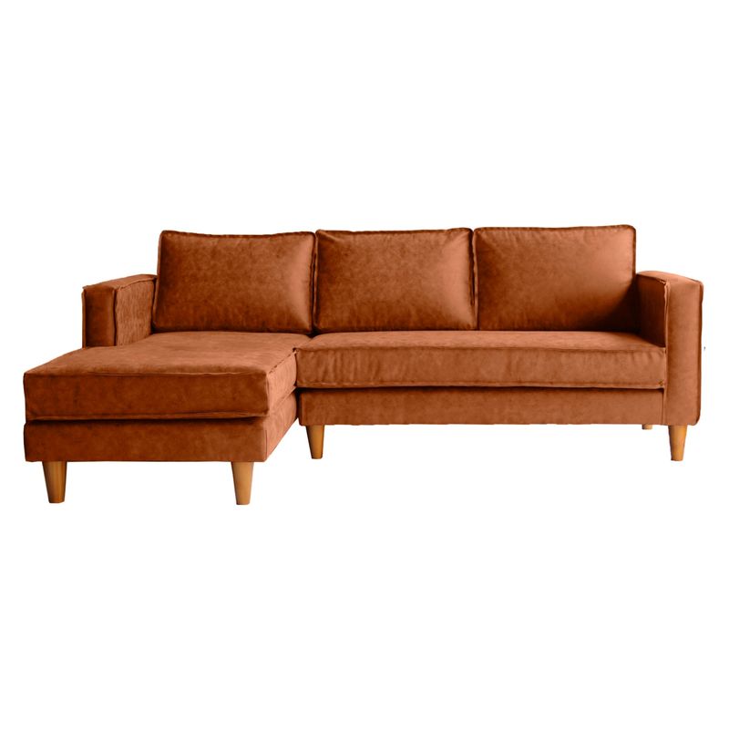BARRA DESIGN - Sofá Seccional Luna Izquierdo Cuero Bonded Barra Design