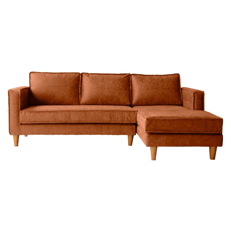 BARRA DESIGN - Sofá Seccional Luna Derecho Cuero Bonded Barra Design