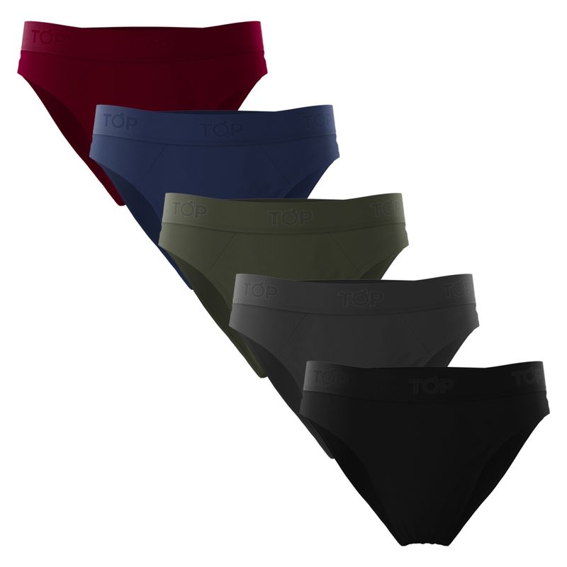 TOP - Pack de 5 Slip Algodón Hombre Top