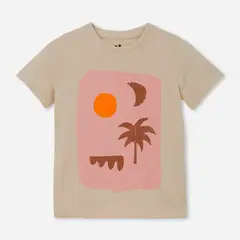 COTTON ON - Polera Manga Corta Estampada Algodón Niña