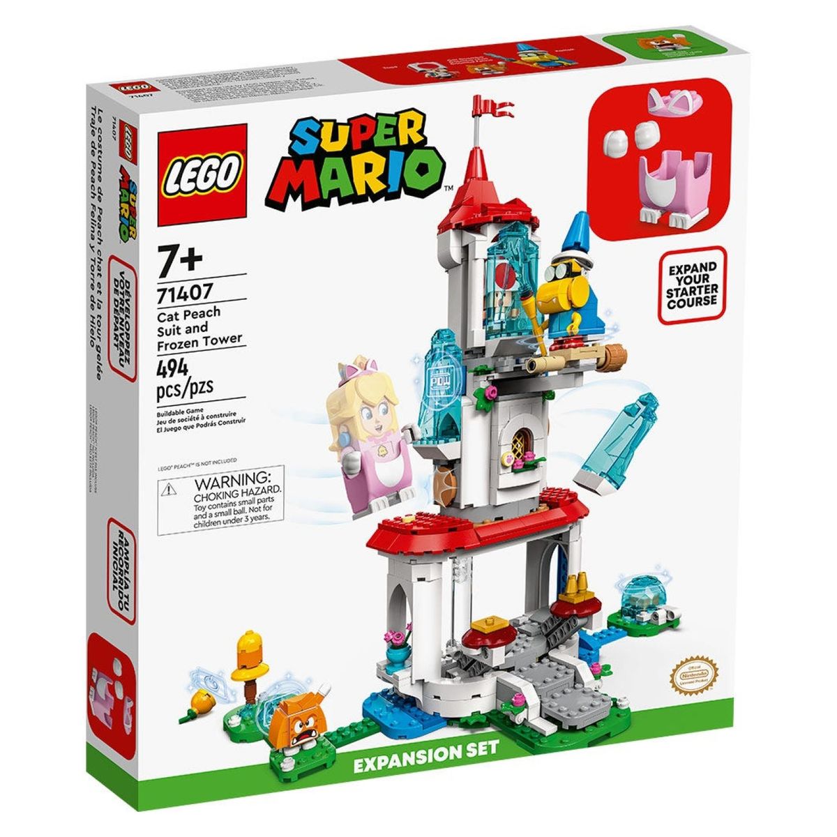LEGO - Lego Super Mario: Torre de Hielo y Traje de Peach Felina