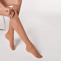 CALZEDONIA - Calcetín Largos de Red con Motivo de Rombos Eco Mujer