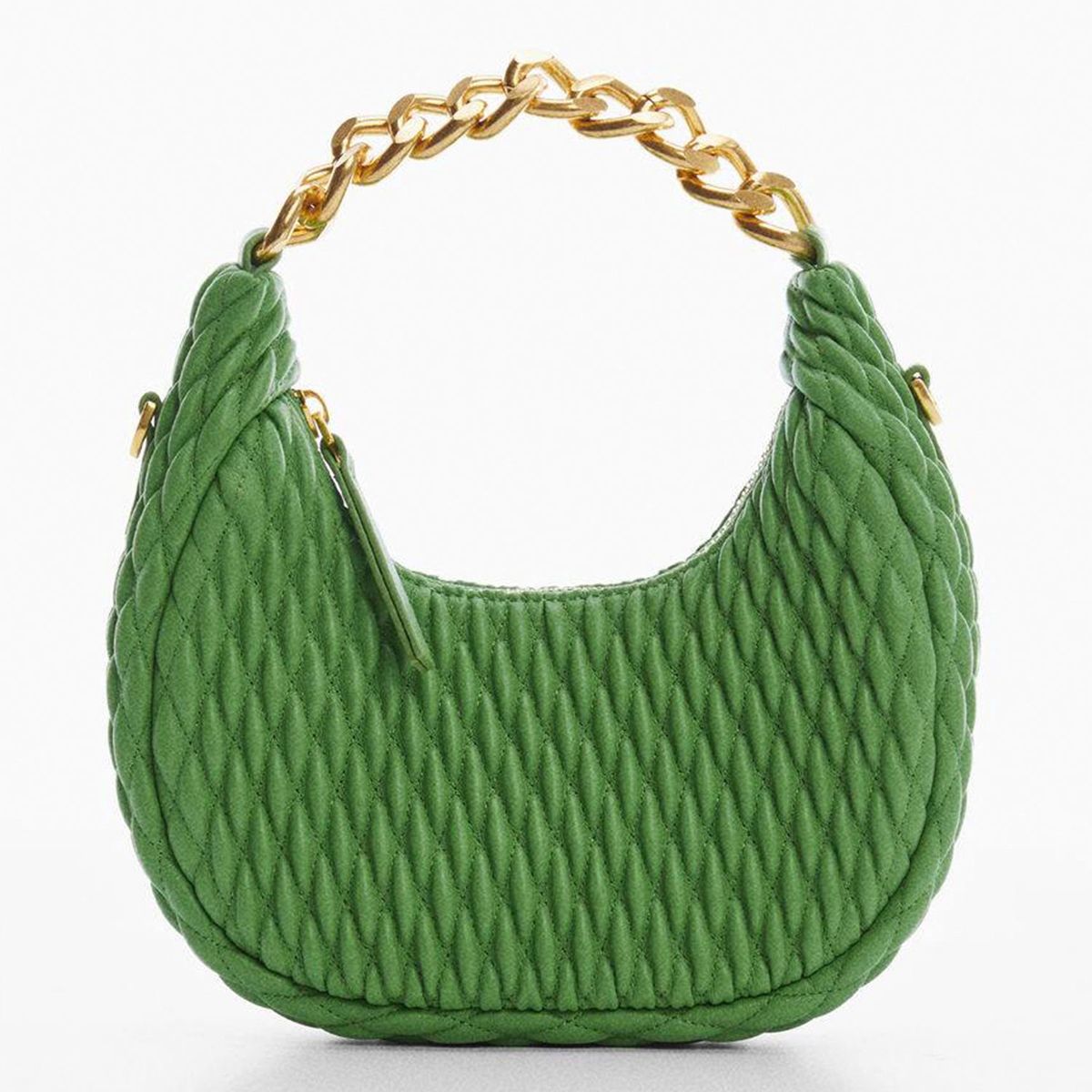MANGO - Bolso Textura Cadena Mujer Mango