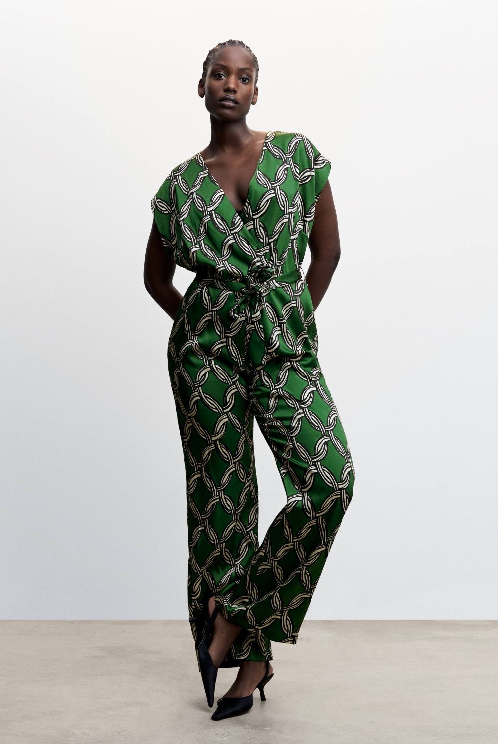 MANGO - Enterito Estampado Cadena Cadena Mujer Mango