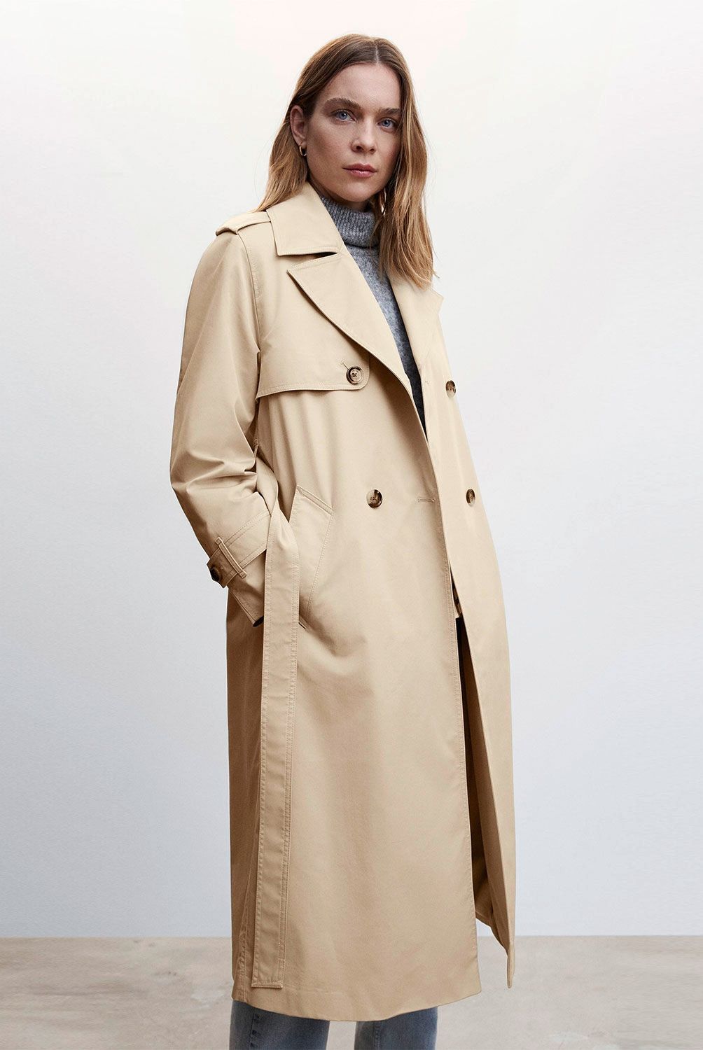 MANGO - Mango Trench Doble Botonadura Mujer
