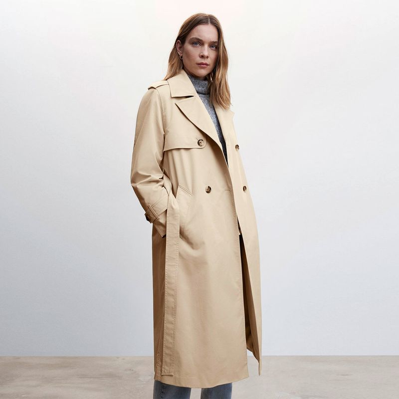 MANGO - Mango Trench Doble Botonadura Mujer