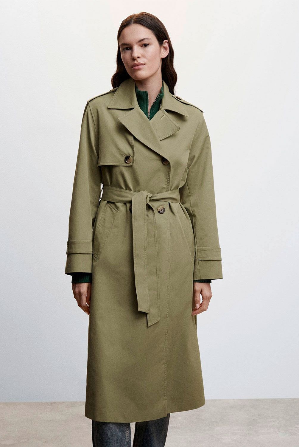 MANGO - Mango Trench Doble Botonadura Mujer