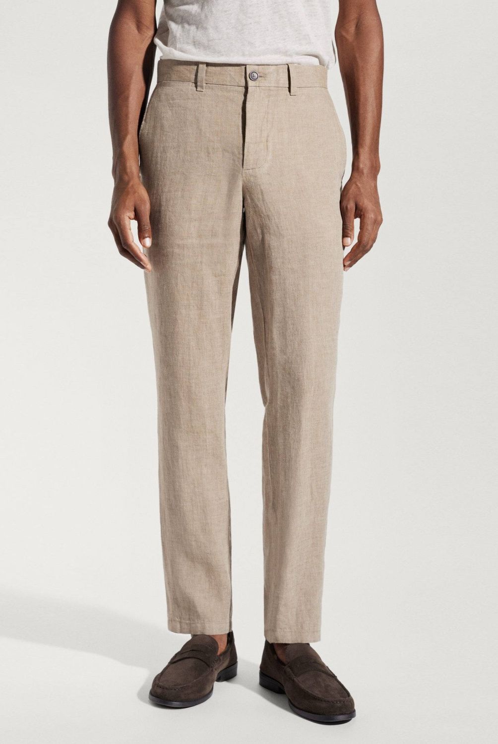 MANGO MAN - Pantalón Lino Hombre Mango Man