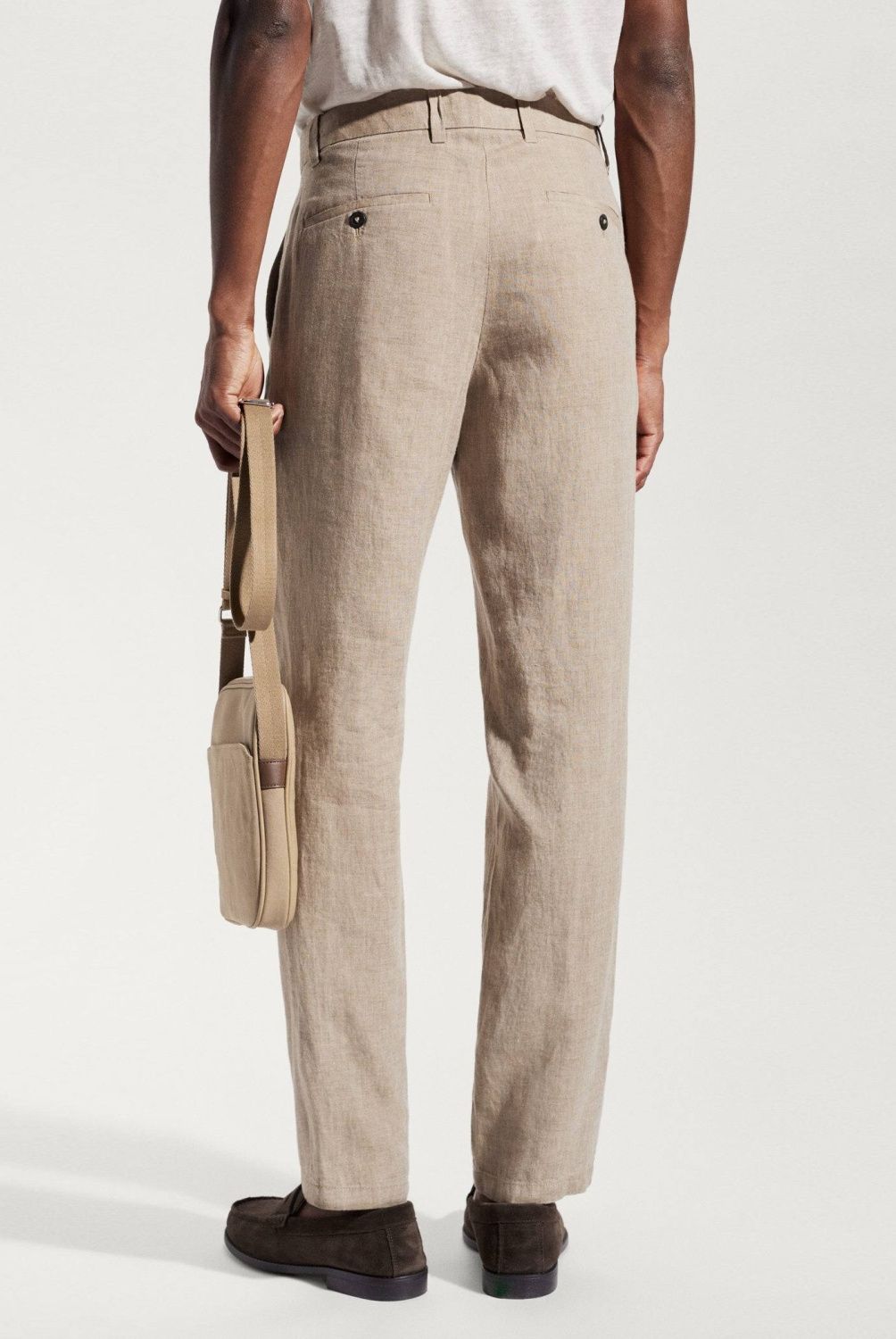 MANGO MAN - Pantalón Lino Hombre Mango Man