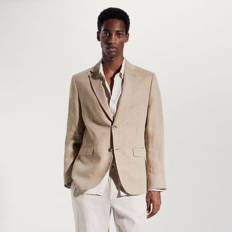 MANGO MAN - Blazer Lino Slim Fit Hombre Mango Man