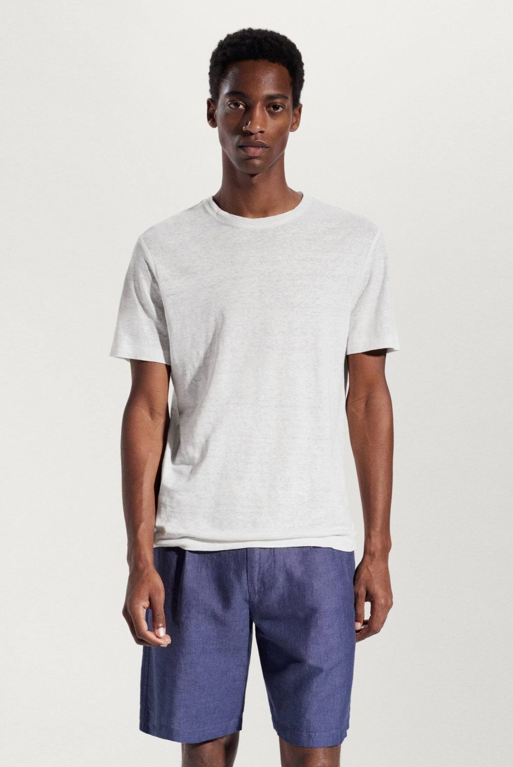 MANGO MAN - Polera Slim Fit 100% Lino Hombre Mango Man