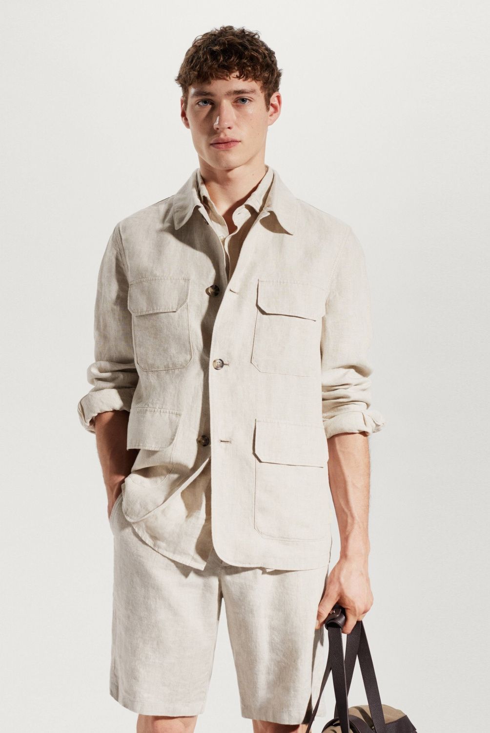 MANGO MAN - Chaqueta Lino Hombre Mango Man