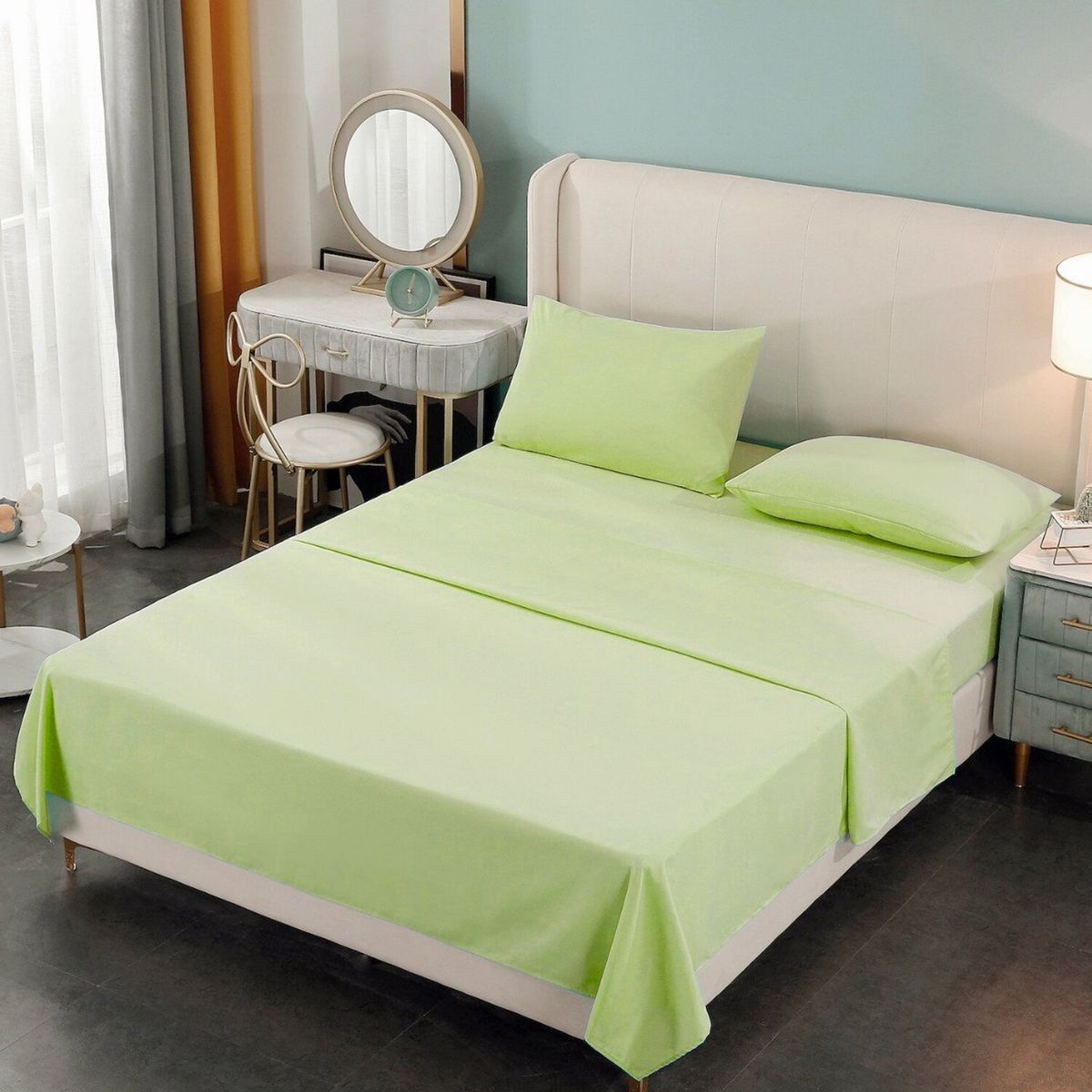 INSPIRACCI - Juego de Sábanas de Microfibra Monaco King Verde