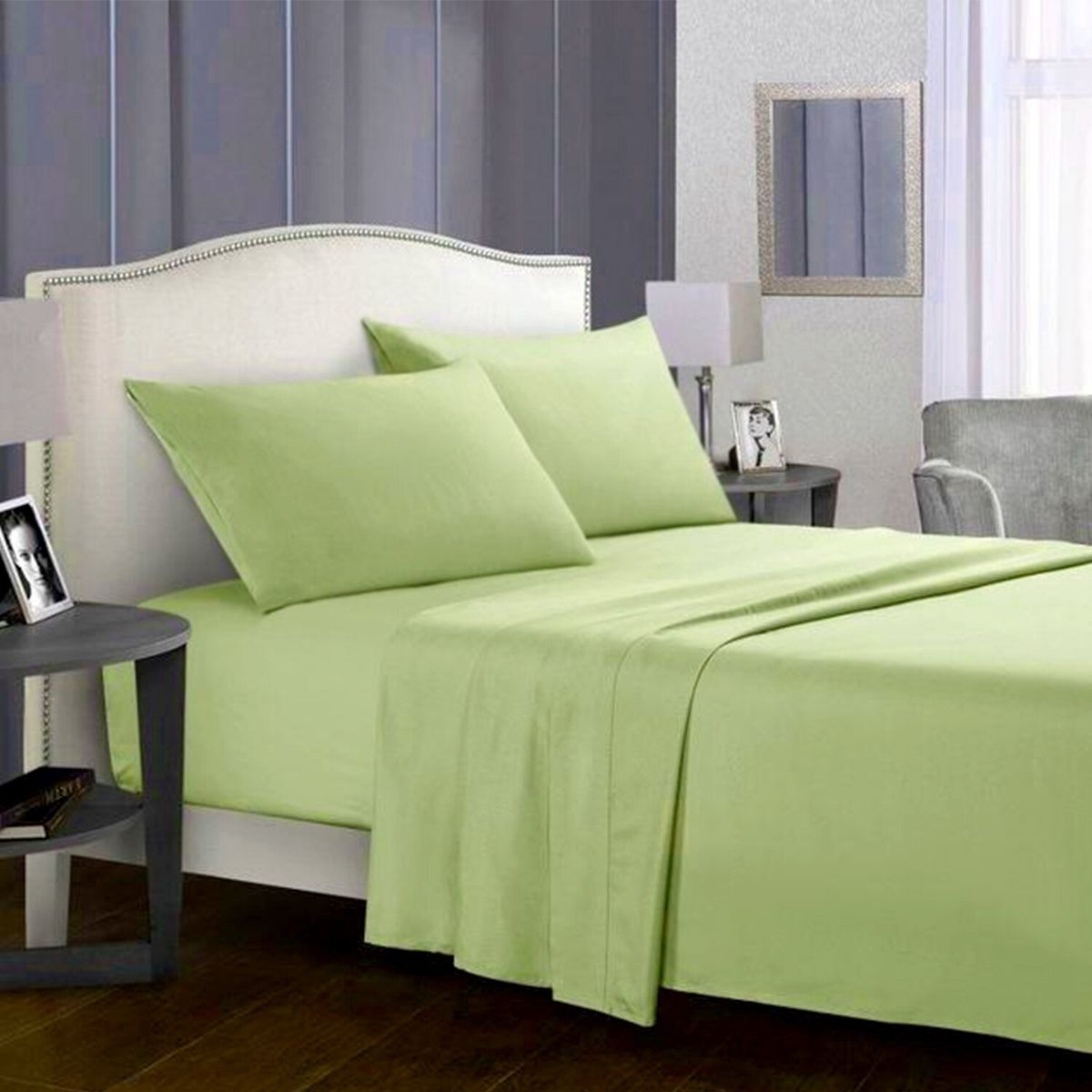 INSPIRACCI - Juego de Sábanas de Microfibra Monaco King Verde