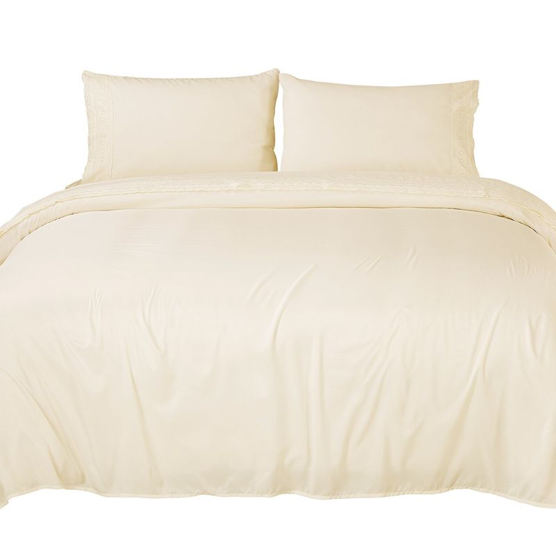 NOVAHUS - Sábana Broderie King Crema