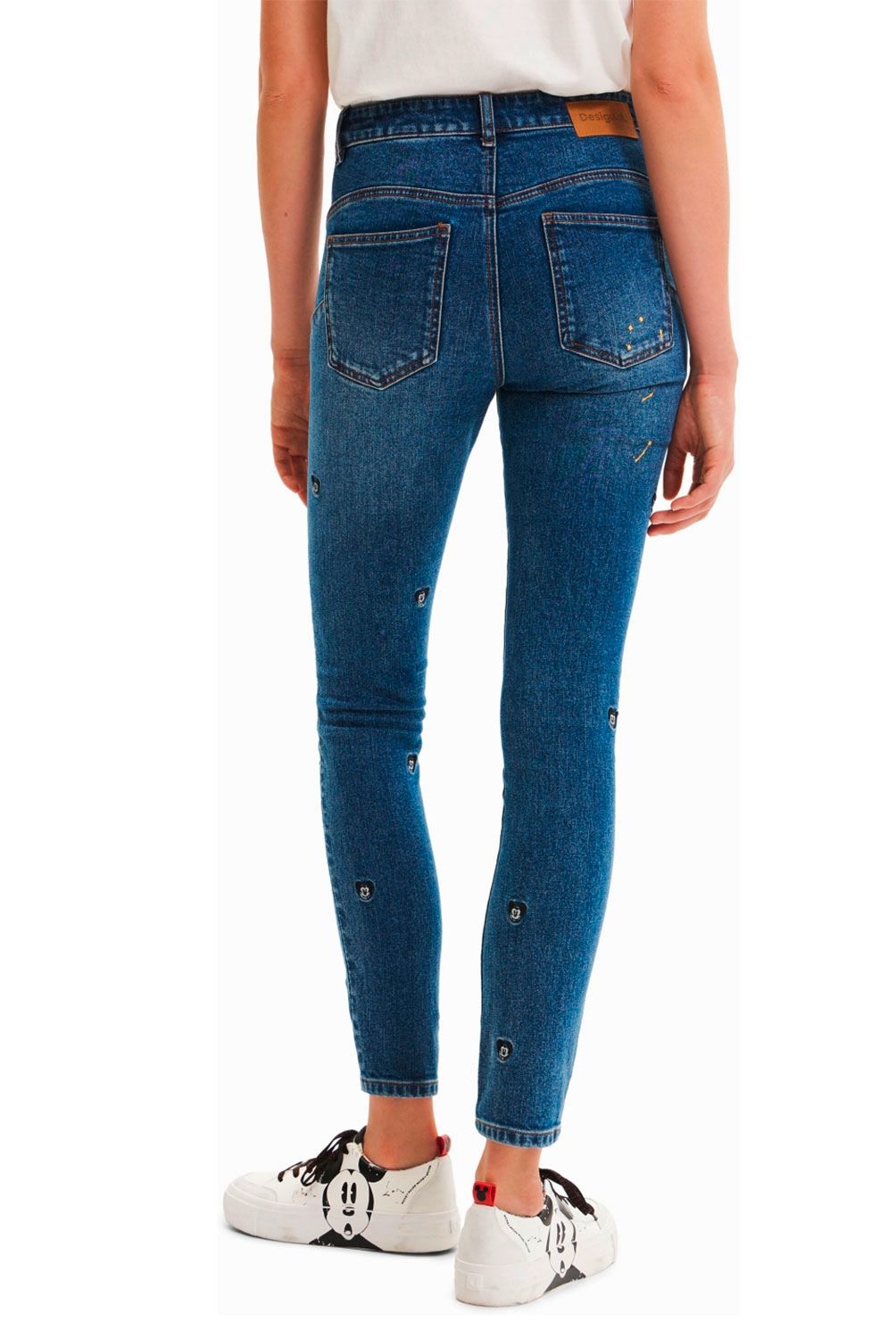 DESIGUAL - Jeans Rectos Mickey Mouse Mujer Desigual