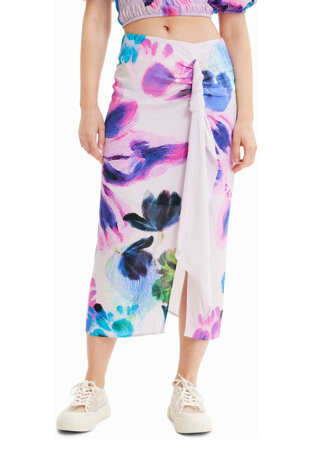 DESIGUAL - Falda Maxi Estampada Mujer Desigual