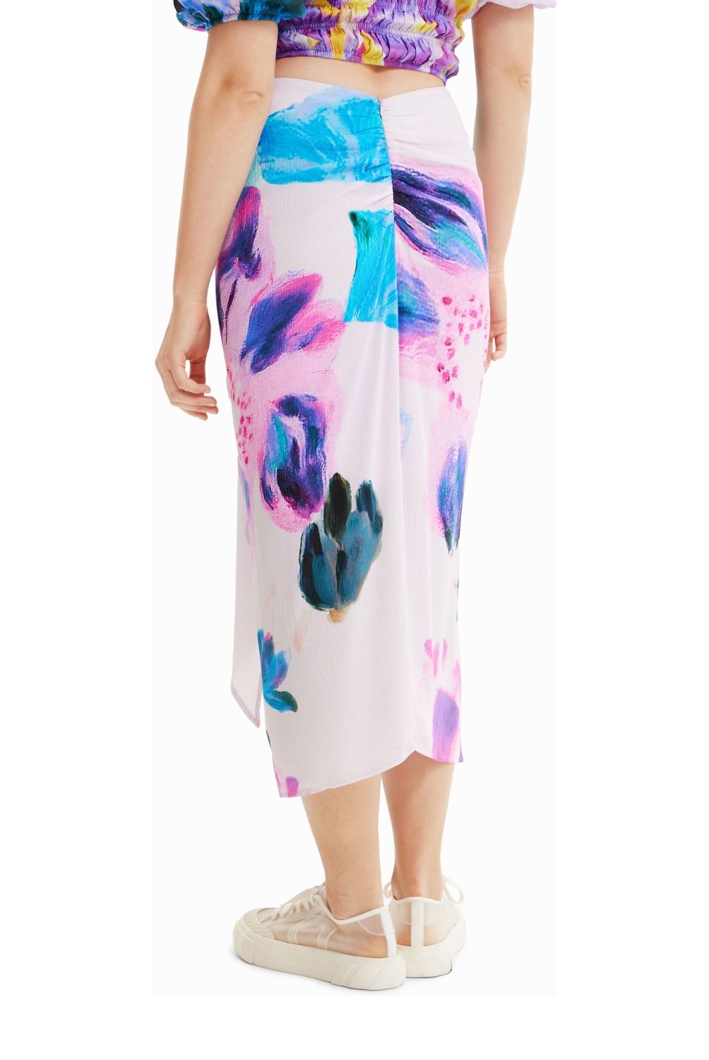 DESIGUAL - Falda Maxi Estampada Mujer Desigual