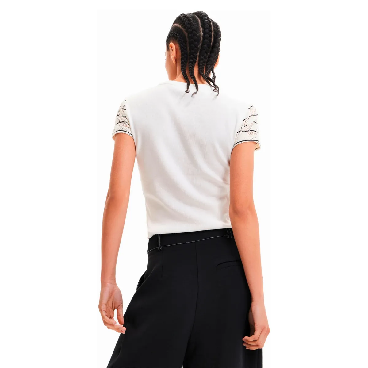 DESIGUAL - Polera Manga Corta Estampada Mujer Desigual