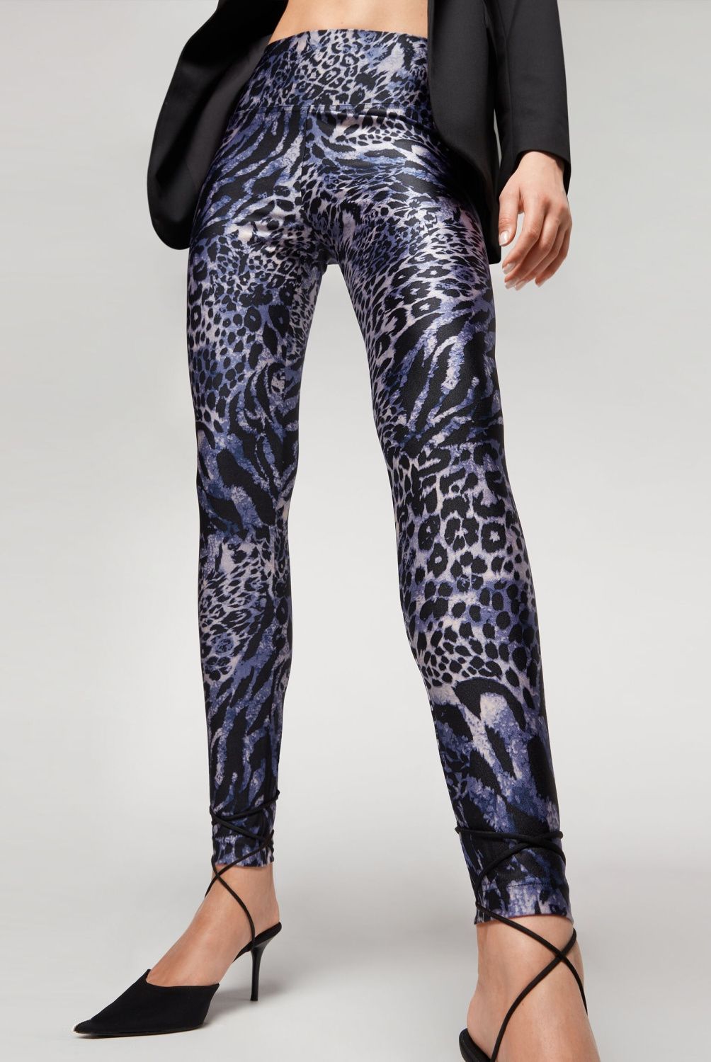 CALZEDONIA - Leggings Brillantes Deportivos Con Estampado Animal Mujer Calzedonia
