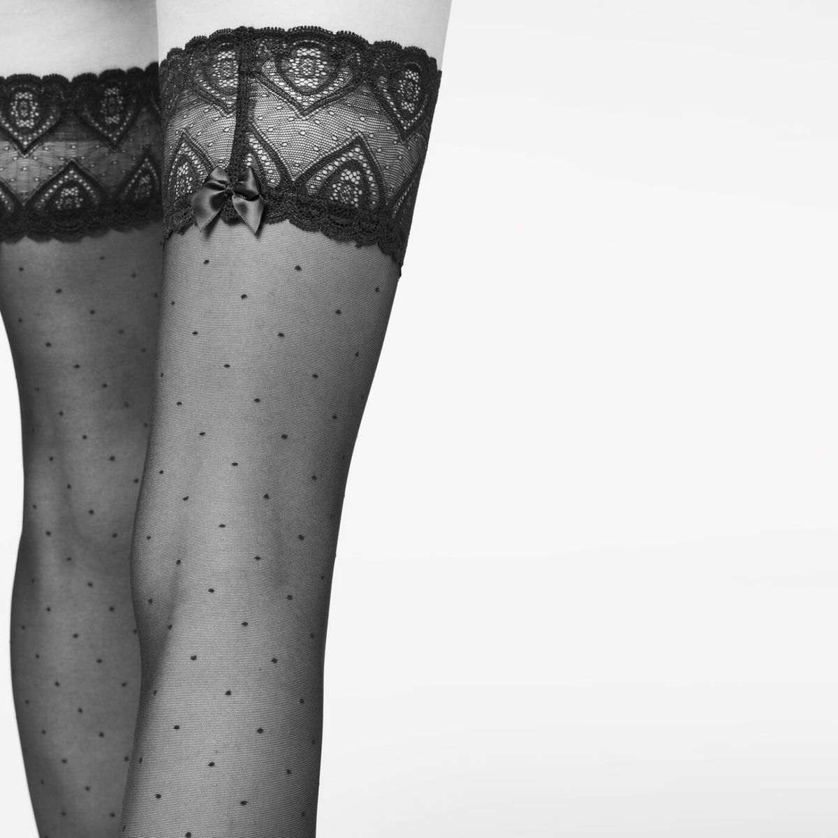 CALZEDONIA - Calzedonia Medias Transparentes de 30 Deniers con Lunares Pequeños Niña