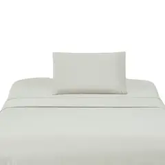ILLUSIONS - Juego de Sábanas Broderie Beige 1,5 Plazas