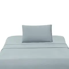 ILLUSIONS - Juego de Sábanas Broderie Gris 1,5 Plazas