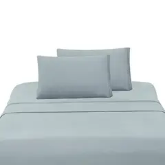 ILLUSIONS - Juego de Sábanas Broderie Gris 2 Plazas