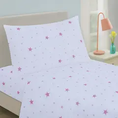 ILLUSIONS - Juego de Sábanas 144 Hilos Infantil Stars 1 Plaza