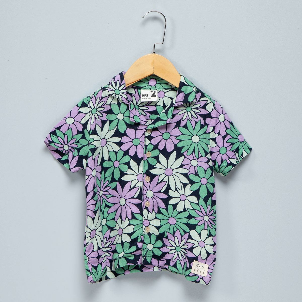 COTTON ON - Guayabera Estampada Niño Cotton On