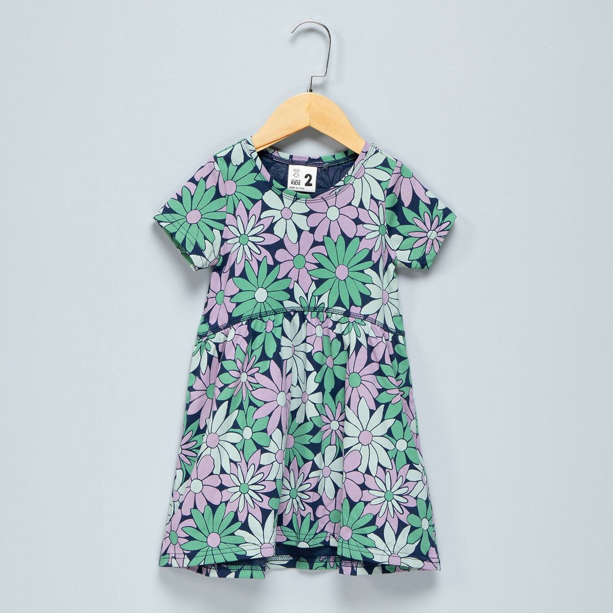 COTTON ON - Vestido Manga Corta Estampado Algodón Niña Cotton On