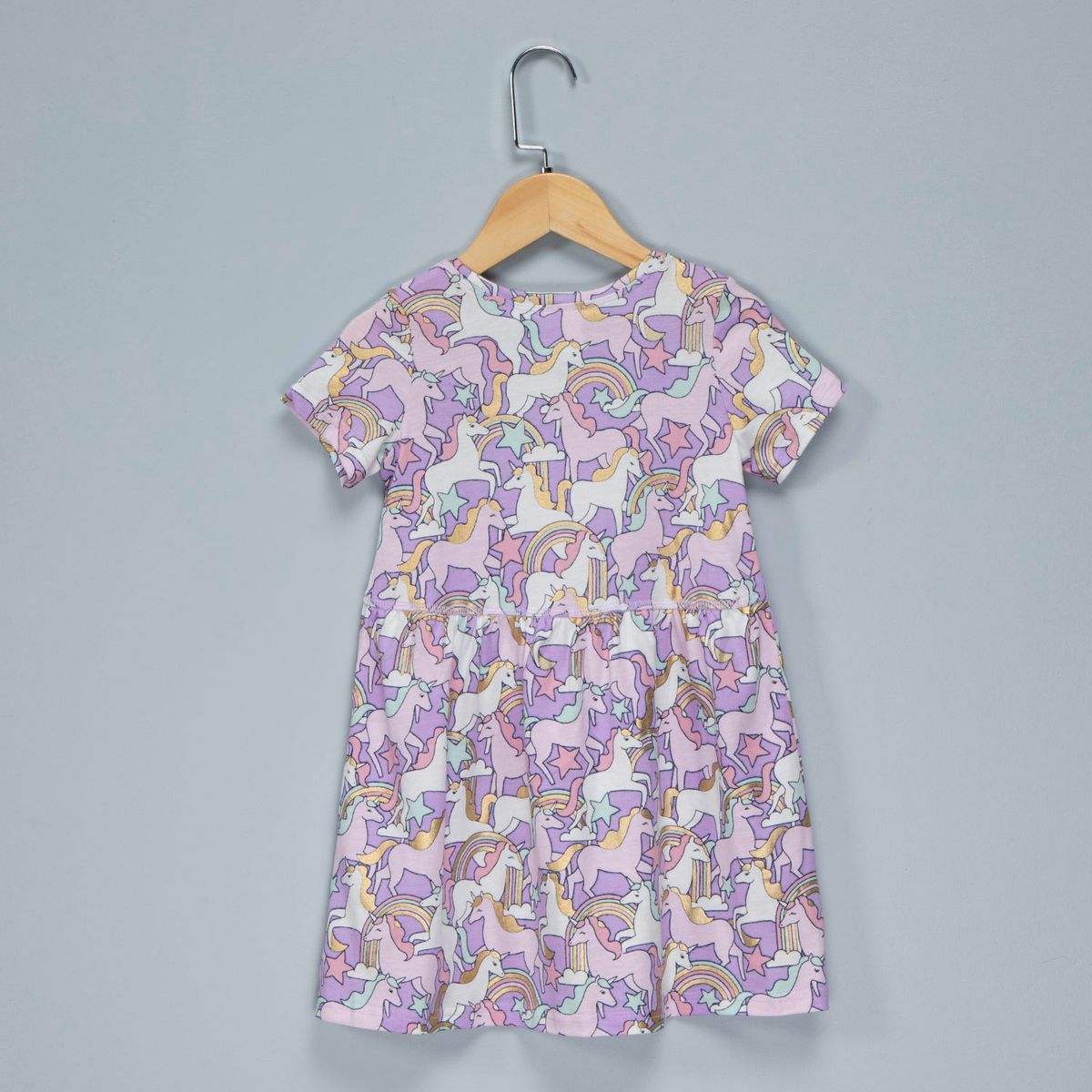 COTTON ON - Vestido Manga Corta Estampado Algodón Niña Cotton On