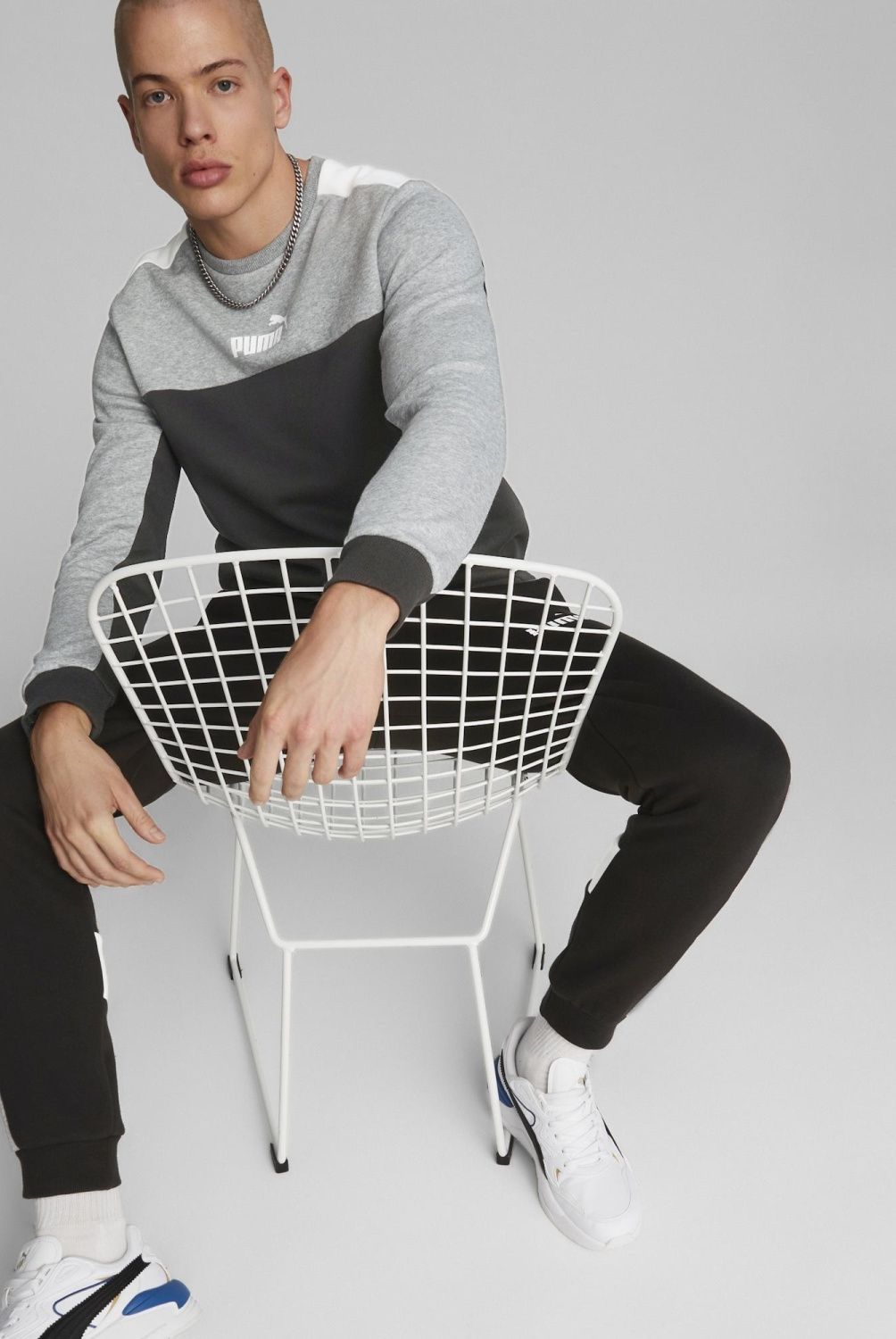 PUMA - Polerón  Crewneck Algodón Hombre Puma