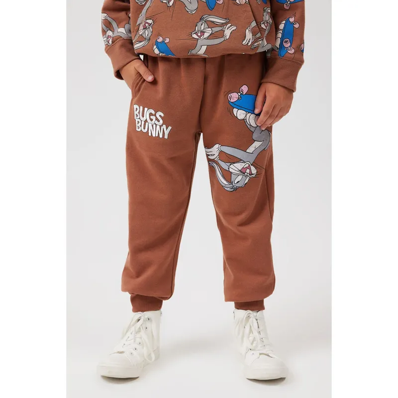 COTTON ON - Pantalón Buzo Looney Tunes Algodón Niño Cotton On