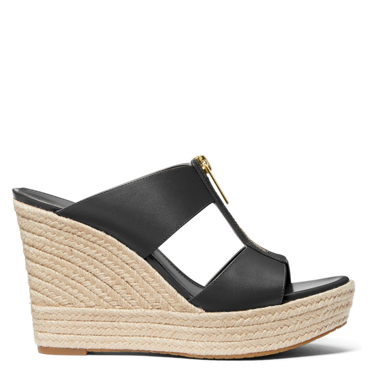 MICHAEL KORS - Sandalia Mujer Cuero Negro Michael Kors