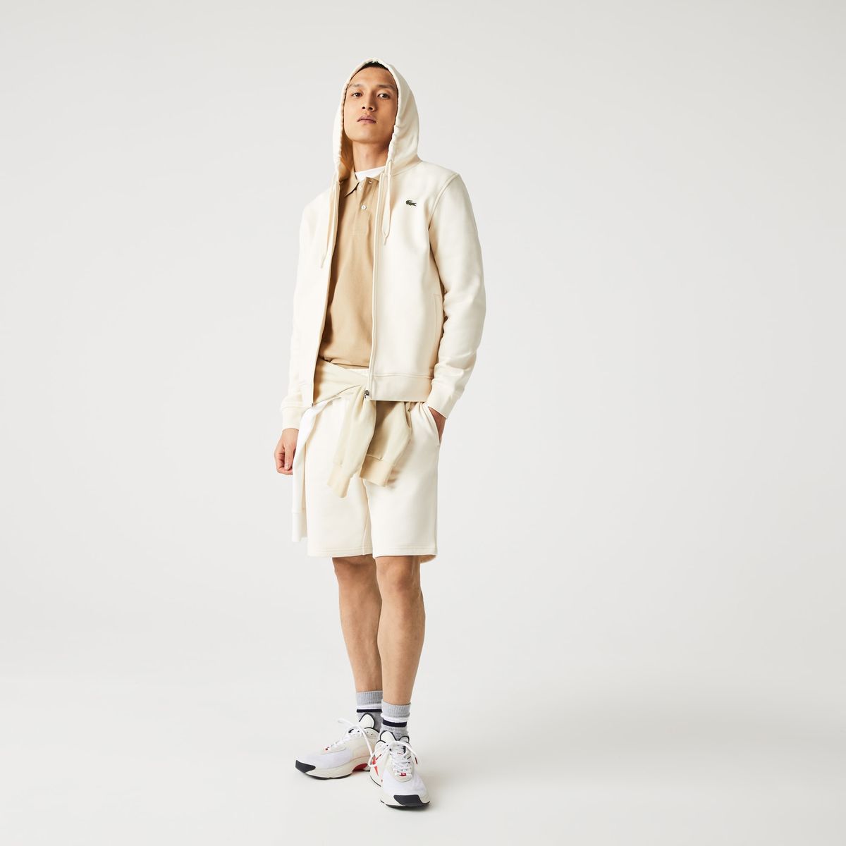 LACOSTE - Poleron Lacoste Hombre Beige SH1551